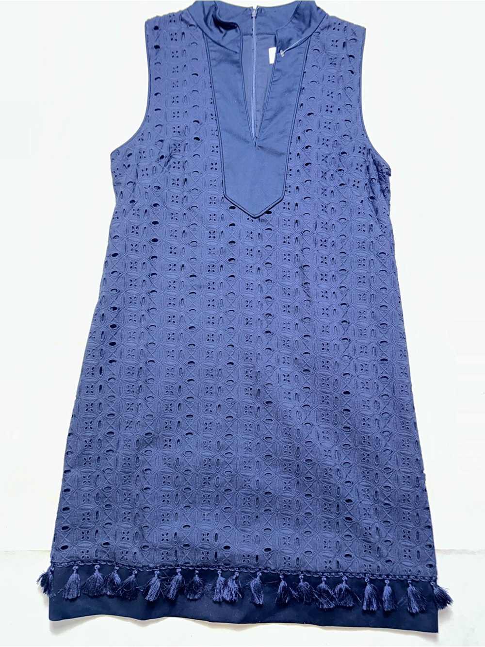Eliza J sleeveless navy eyelet dress size 10